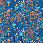 Whimsy - Doves Blue Yardage (Sold By 1/2 Meter)